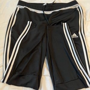 Adidas track pants. Large. Ankle zips. Black and White